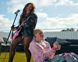 The actress made appearances in several music videos, including the song 
